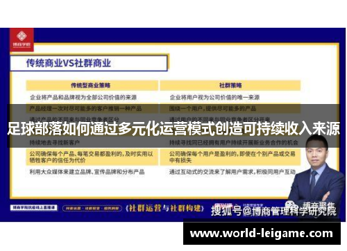 足球部落如何通过多元化运营模式创造可持续收入来源